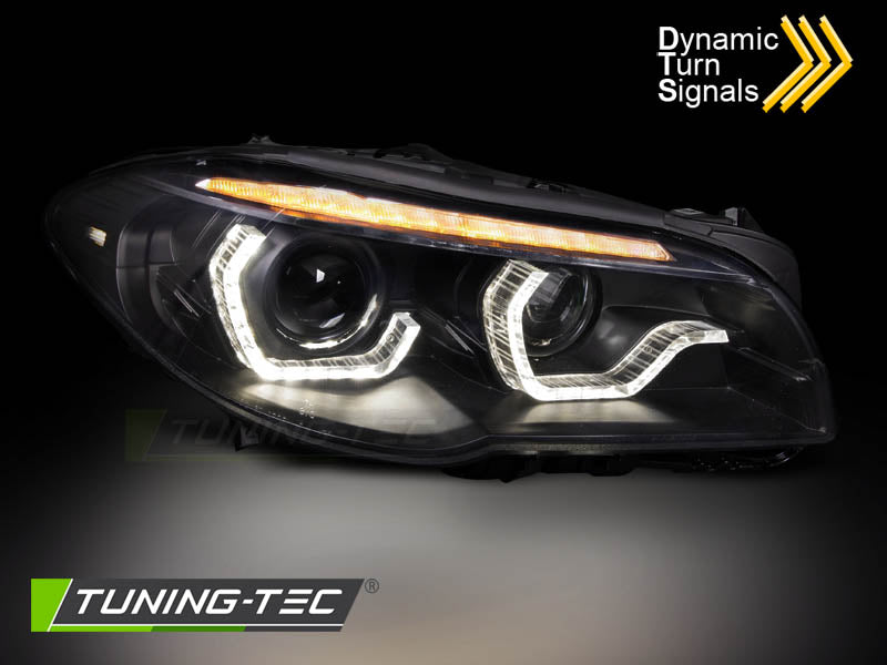 Tuning-Tec LED Angel Eyes Scheinwerfer für BMW 5er F10/F11 Lim./Touring 10-13 schwarz dynamisch