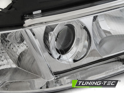 Tuning-Tec Klarglas Scheinwerfer Links für Audi A4 B5 Lim./Avant 99-00 chrom
