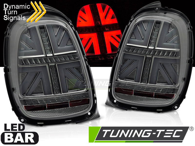 Tuning-Tec LED Rückleuchten für Mini Cooper F55 / F56 / F57 14-17 schwarz/rauch mit dynamischen Blinkern