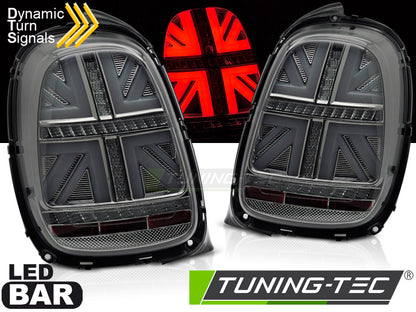 Tuning-Tec LED Rückleuchten für Mini Cooper F55 / F56 / F57 14-17 schwarz/rauch mit dynamischen Blinkern