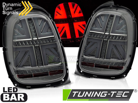 Tuning-Tec LED Rückleuchten für Mini Cooper F55 / F56 / F57 14-17 schwarz/rauch mit dynamischen Blinkern