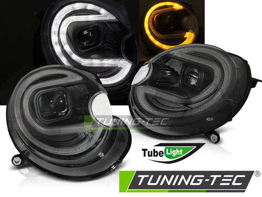 Tuning-Tec LED Tagfahrlicht Scheinwerfer für Mini Cooper 06-14 schwarz mit LED Blinker