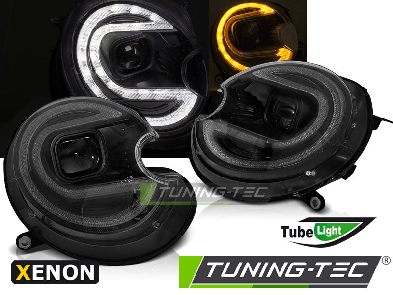 Tuning-Tec Xenon LED Tagfahrlicht Scheinwerfer für Mini Cooper 06-14 schwarz mit LED Blinker