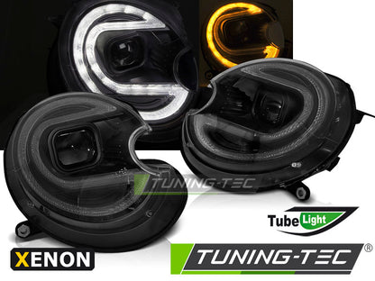 Tuning-Tec Xenon LED Tagfahrlicht Scheinwerfer für Mini Cooper 06-14 schwarz mit LED Blinker