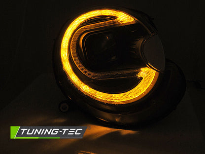 Tuning-Tec Xenon LED Tagfahrlicht Scheinwerfer für Mini Cooper 06-14 schwarz mit LED Blinker