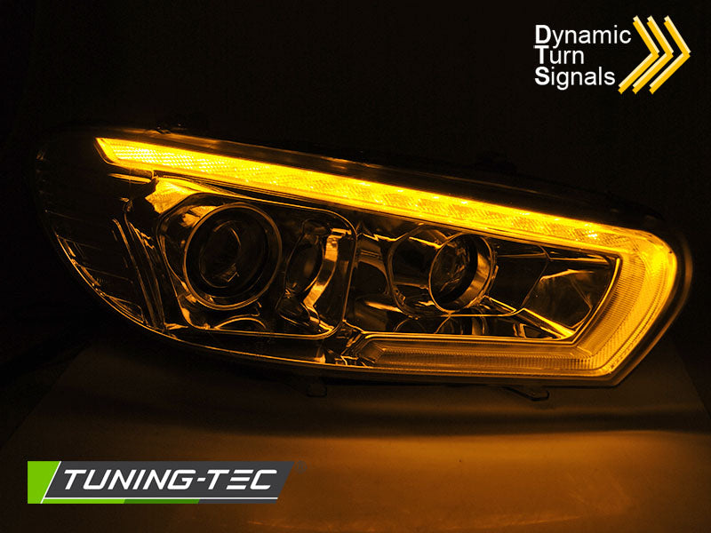 Tuning-Tec LED Tagfahrlicht Scheinwerfer für VW Scirocco III 08-14 chrom dynamisch