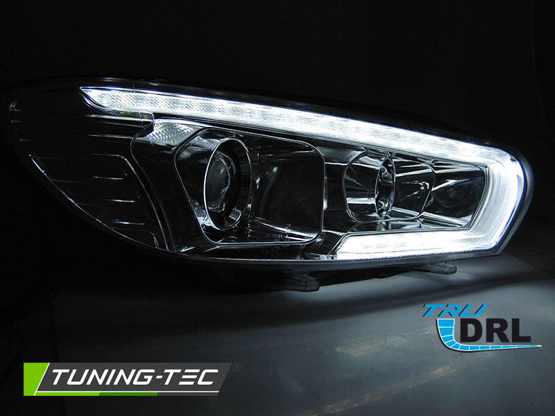 Tuning-Tec Xenon LED Tagfahrlicht Scheinwerfer für VW Scirocco III 08-14 chrom dynamisch
