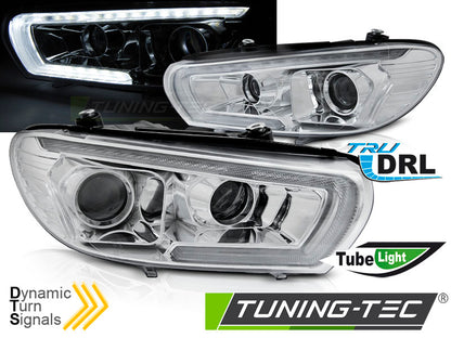 Tuning-Tec LED Tagfahrlicht Scheinwerfer VW Scirocco III 14-17 Chrom dynamisch