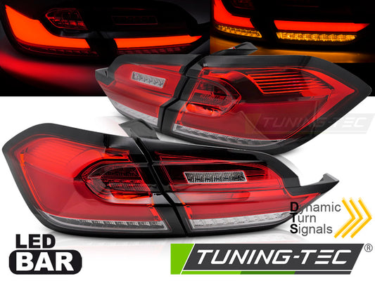 Tuning-Tec Voll LED Rückleuchten rot weiss für FORD FIESTA MK8 Baujahr 2017-2021