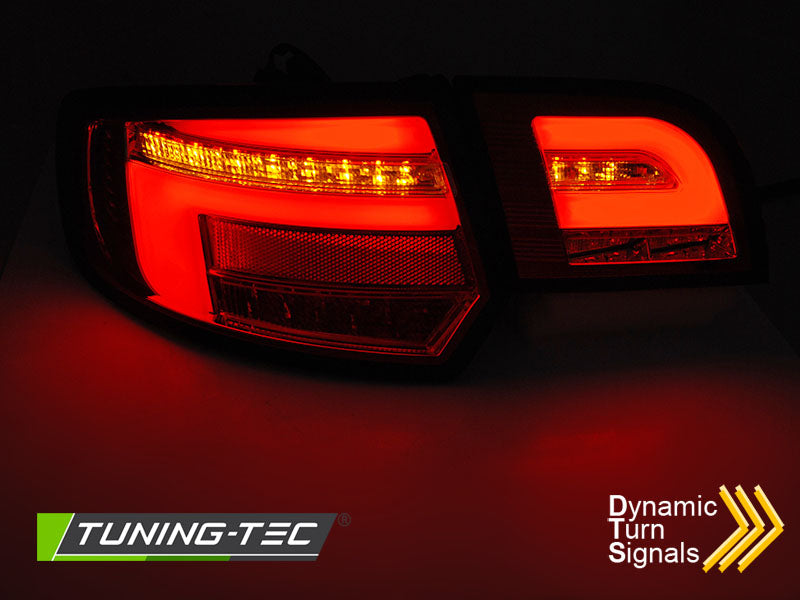 Tuning-Tec Voll LED Lightbar Rückleuchten für Audi A3 8P Sportback 04-08 rot/klar mit dynamischem Blinker
