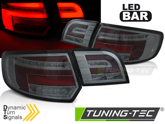 Tuning-Tec Voll LED Lightbar Rückleuchten für Audi A3 8P Sportback 03-08 rauch mit dynamischem Blinker