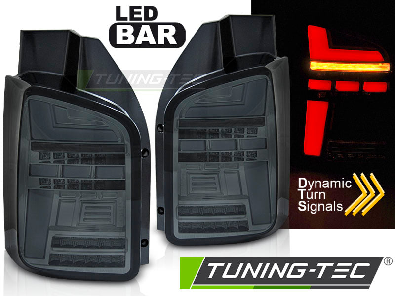 Tuning-Tec Voll LED Lightbar Rückleuchten für VW T6.1 20+ chrom/rauch mit dynamischen Blinker