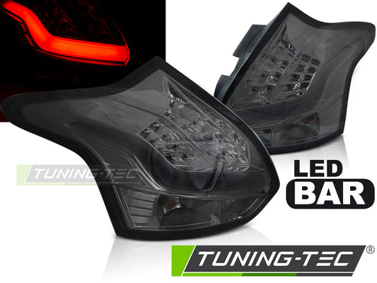 Tuning-Tec LED Lightbar Rückleuchten für Ford Focus MK3 11-14 schwarz/rauch
