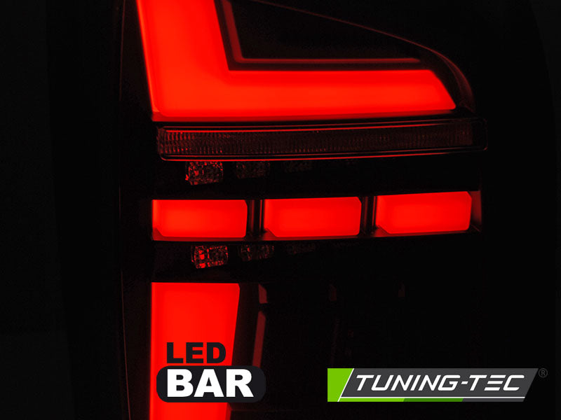Tuning-Tec Voll LED Lightbar Rückleuchten für VW T6.1 20+ rot/klar mit dynamischem Blinker (für Heckklappe)