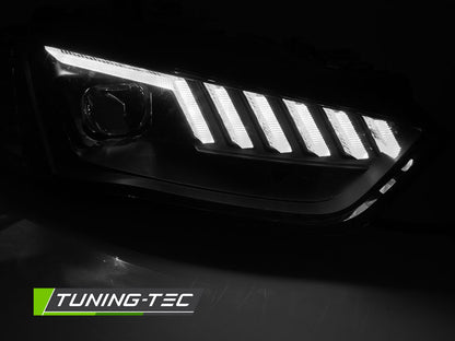 Tuning-Tec LED Tagfahrlicht Scheinwerfer für Audi A4 B8 Lim./Avant 12-15 schwarz dynamisch