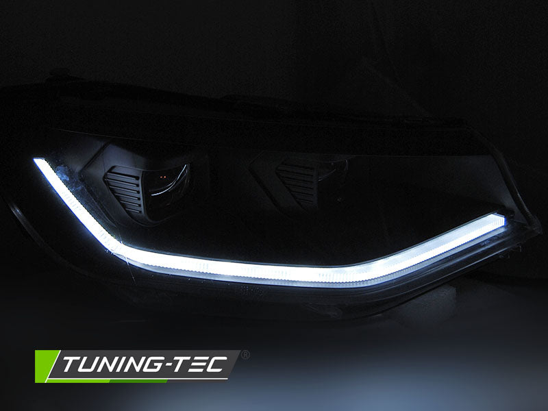 Tuning-Tec LED Tagfahrlicht Scheinwerfer für VW Caddy V/5 (SB) 20+ schwarz dynamisch