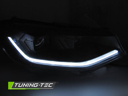 Tuning-Tec LED Tagfahrlicht Scheinwerfer für VW Caddy V/5 (SB) 20+ schwarz dynamisch