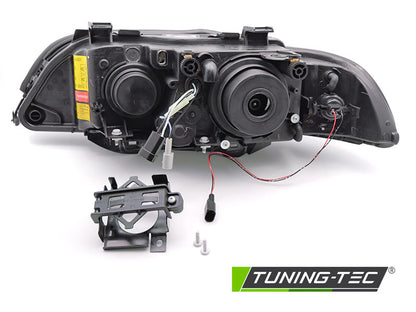 Tuning-Tec Xenon Angel Eyes Scheinwerfer für BMW 5er E39 Facelift (LCI) 00-03 schwarz (DEPO)