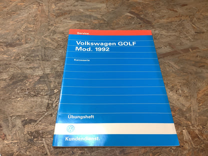 Volkswagen Golf Mod.1992 Karosserie Übungsheft Service