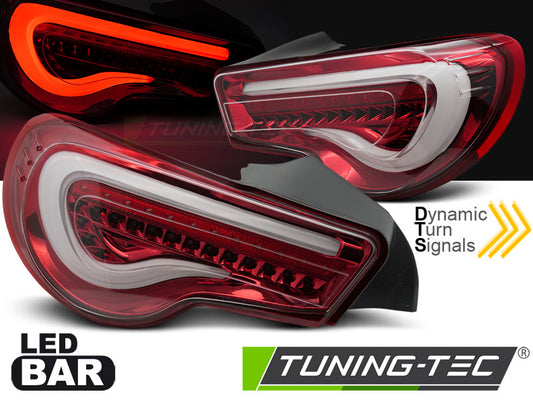 Tuning-Tec LED Lightbar Rückleuchten für Toyota GT86 12-21 rot/weiß mit dyn. Blinker