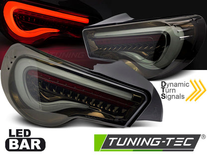 Tuning-Tec LED Lightbar Rückleuchten für Toyota GT86 12-21 rauch mit dyn. Blinker