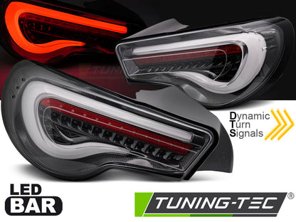 Tuning-Tec LED Lightbar Rückleuchten für Toyota GT86 12-21 schwarz/carbon mit dyn. Blinker