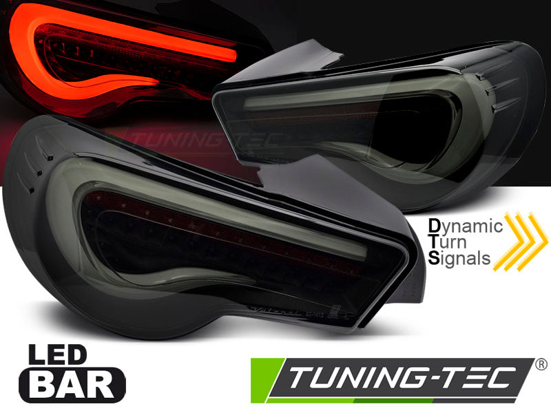 Tuning-Tec LED Lightbar Rückleuchten für Toyota GT86 12-21 schwarz/rauch mit dyn. Blinker