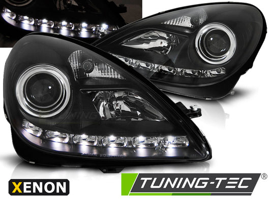 Tuning-Tec Xenon Tagfahrlicht-Optik Scheinwerfer für Mercedes Benz SLK R171 04-11 schwarz
