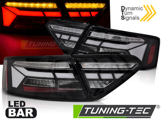 Tuning-Tec Voll LED Rückleuchten für Audi A5 Facelift 11-16 schwarz/klar mit dyn. Blinker