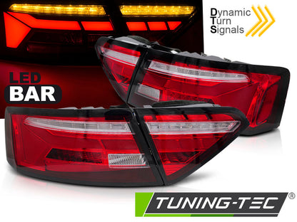Tuning-Tec Voll LED Rückleuchten für Audi A5 Facelift 11-16 rot/klar mit dyn. Blinker