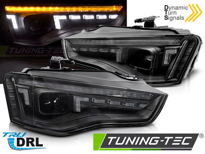 Tuning-Tec Xenon LED Tagfahrlicht Scheinwerfer Set für Audi A5 Facelift 11-16 Schwarz mit dyn. Blinker