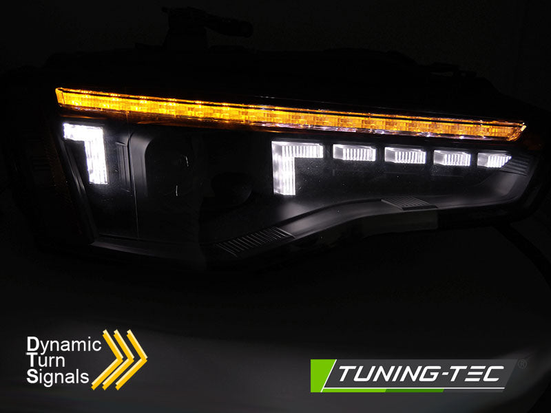 Tuning-Tec Xenon LED Tagfahrlicht Scheinwerfer Set für Audi A5 Facelift 11-16 Schwarz mit dyn. Blinker