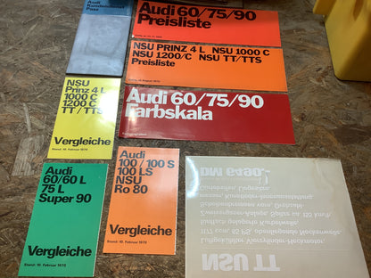 NSU Werbeprospekte Audi/NSU Konvolut