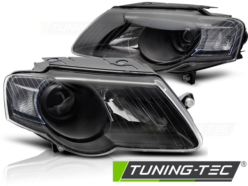 Tuning-Tec Black Scheinwerfer für VW Passat 3C B6 05-10 Schwarz