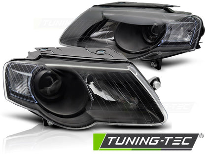 Tuning-Tec Black Scheinwerfer für VW Passat 3C B6 05-10 Schwarz