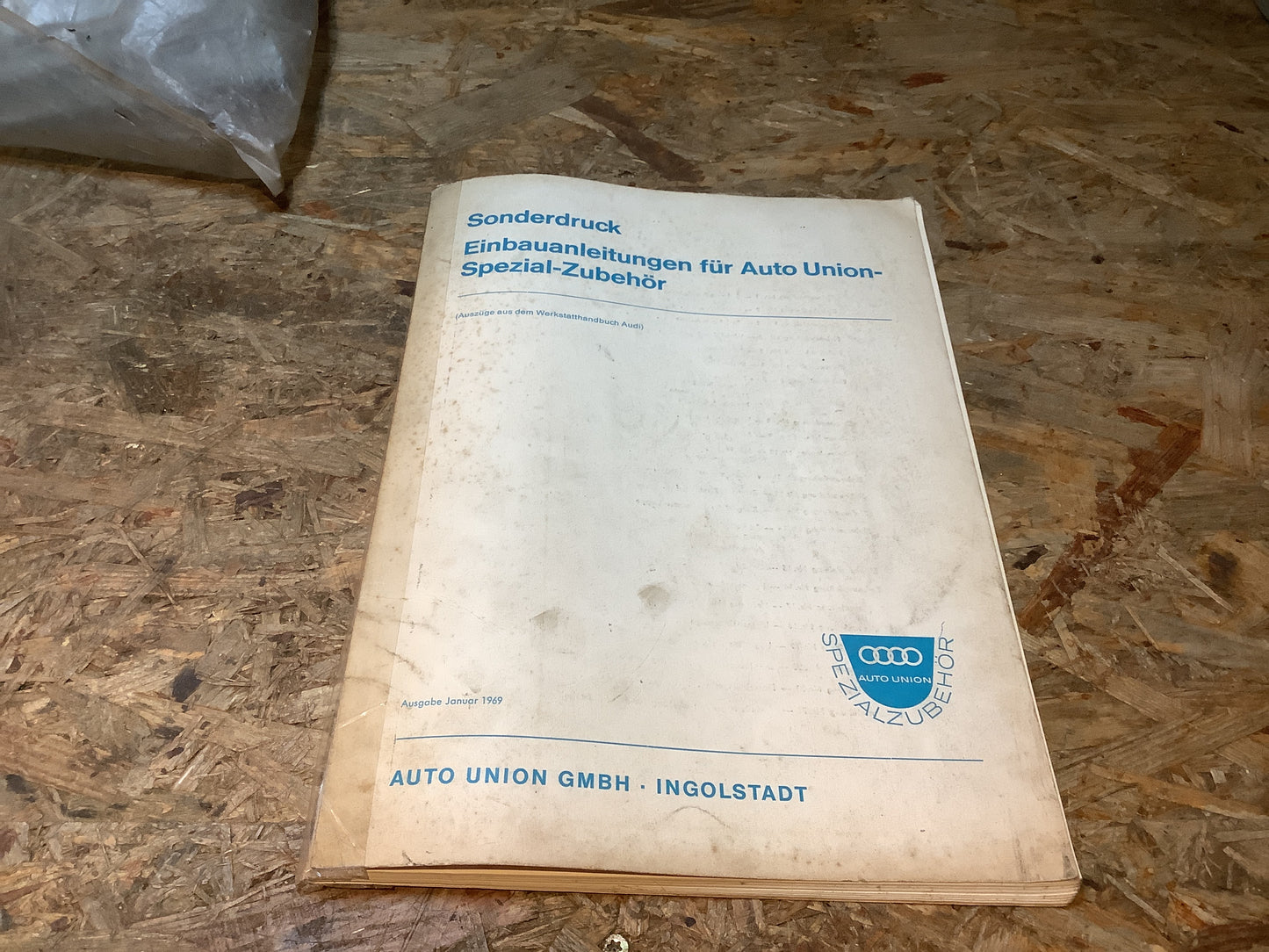 Auto Union Sonderdruck Einbauanleitungen für Auto Union Spezial-Zubehör Ausgabe Januar 1969