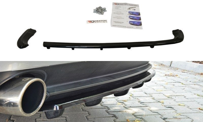 Maxton Mittlerer Diffusor Heck Ansatz für ALFA ROMEO 159 im DTM LOOK schwarz Hochglanz