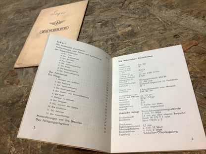 Bedienung und Pflege Super Zündapp Combinette Typ 429