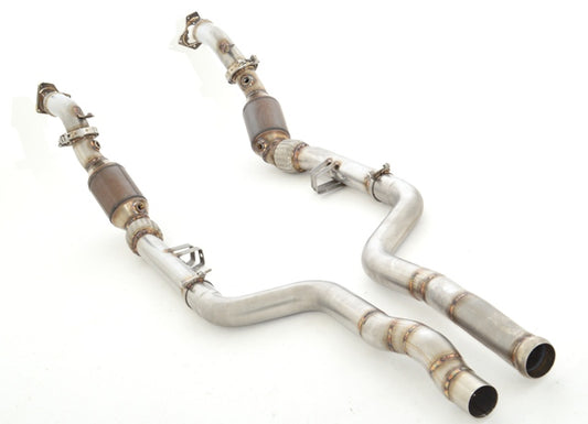 Friedrich Motorsport 2x 70mm Downpipe mit 200 Zellen Sport-Kat. Edelstahl