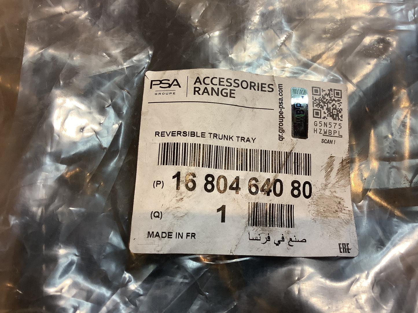 Peugeot 308 (P5) Kofferraummatte mit weißen Nähten Original PSA Groupe NEU