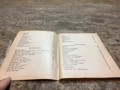 NSU Betriebsanleitung Ausgabe Juni 1952