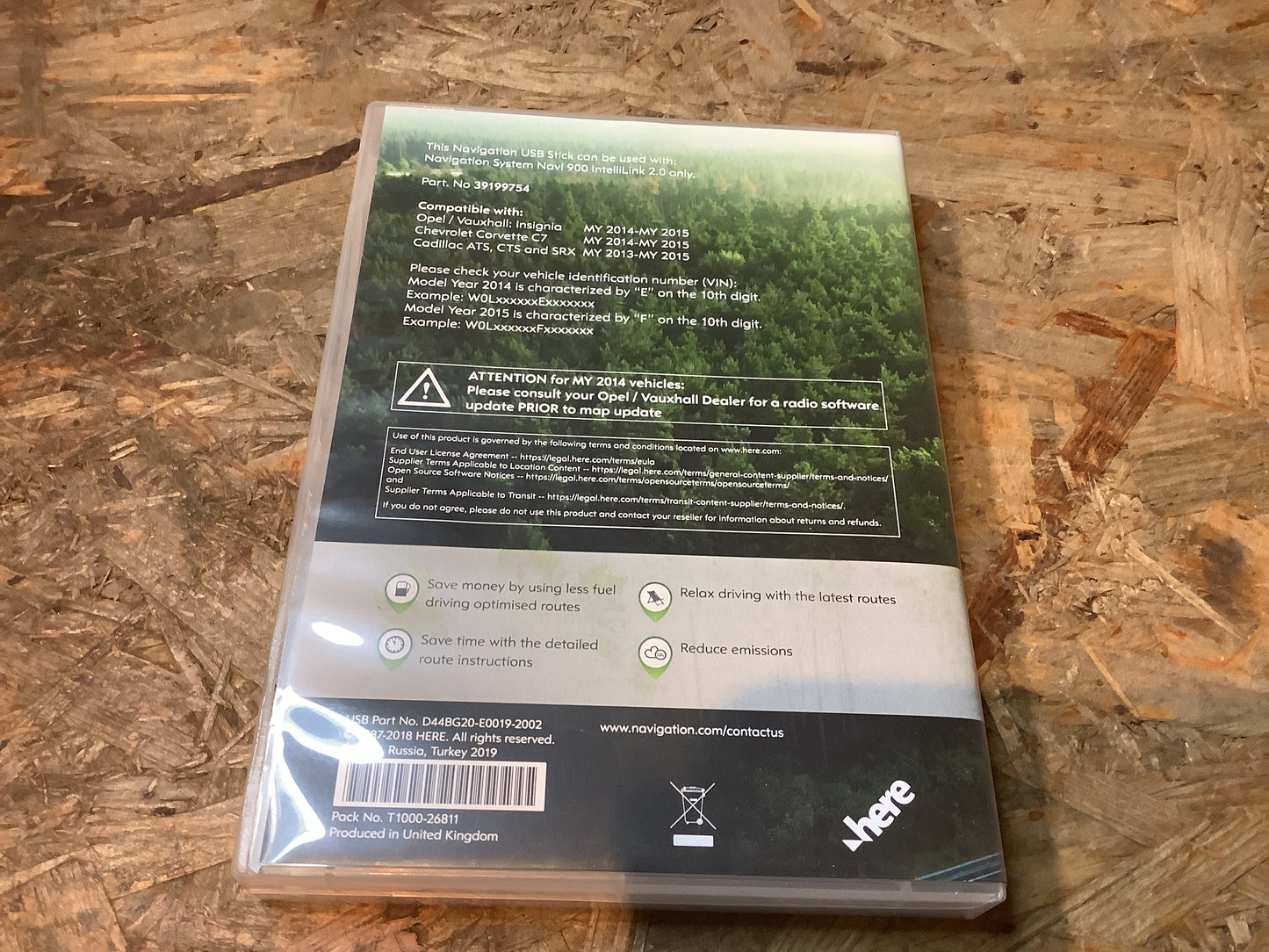Navigation Map Update USB-Stick Original Opel/Vauxhall NEU