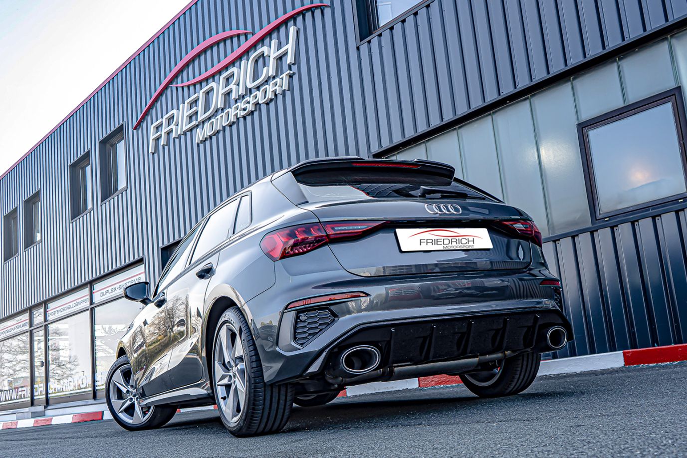 Friedrich Motorsport Duplex Sportendschalldämpfer Audi A3 GY Sportback Frontantrieb