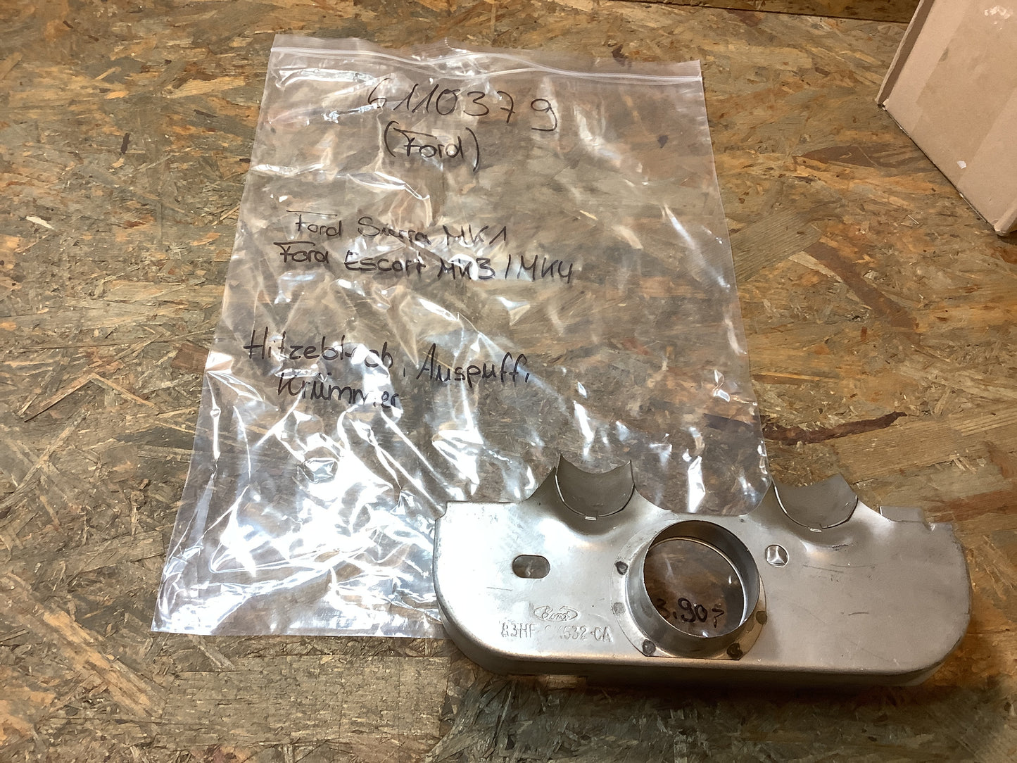 Ford Sierra MK1, Ford Escort MK3/MK4; Hitzeblech, Auspuff, Krümmer Original Ford NEU