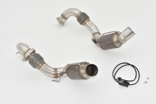 Friedrich Motorsport 76mm Downpipe-Satz mit 200 Zellen Sport-Kat. Edelstahl