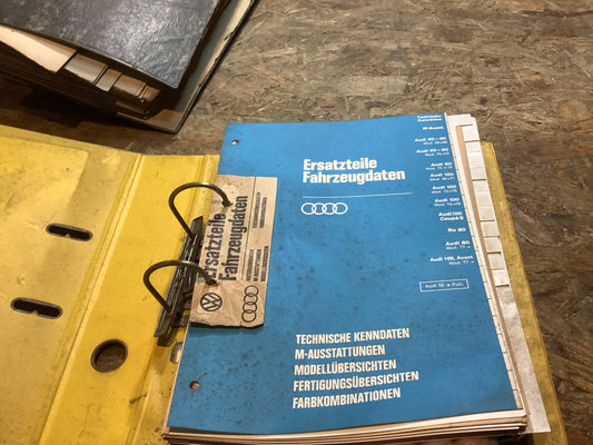 Ersatzteile Fahrzeugdaten Audi und VW Technische Kenndaten, M-Ausstattungen, Modellübersichten, Fertigungsübersichten, Farbkombinationen