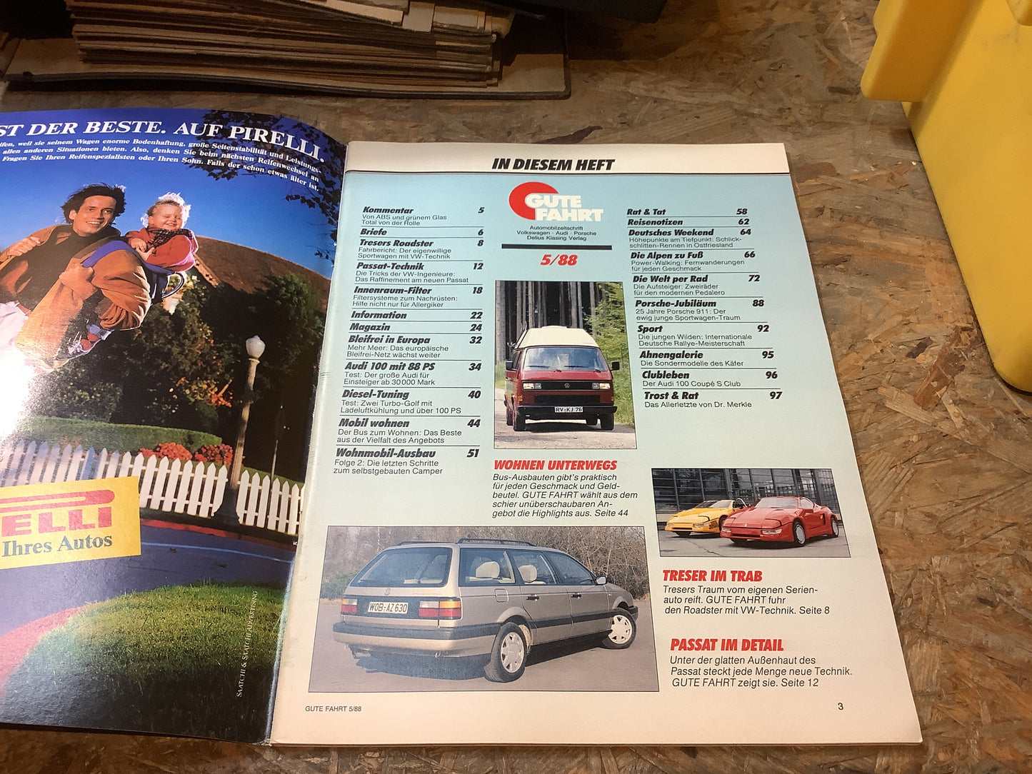 Gute Fahrt Die neue Technik des Passat Zeitschrift Ausgabe 5/88