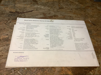 Die Neue Klasse BMW 1800 Werbeprospekt