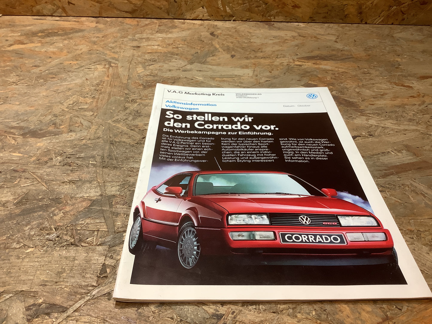 Werbeheft Volkswagen Corrado