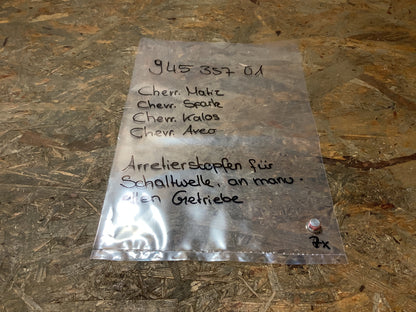 Chevrolet Matiz, Spark, Kalos, Aveo Arretierstopfen für Schaltwelle, an manuellen Getriebe Original GM NEU